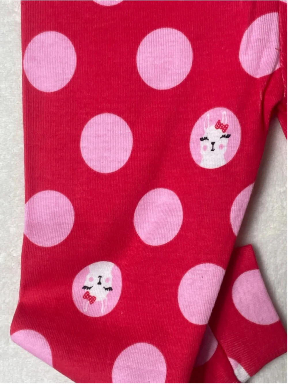 Girls The Children's Place Pink Red Llama Pajama Set 12-18 Months